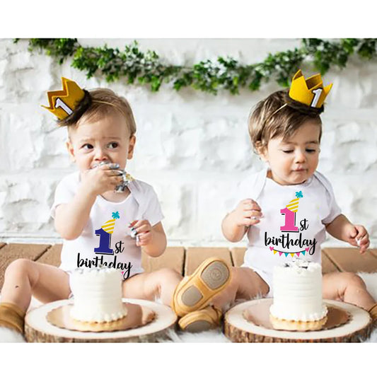 Neugeborenen Baby Ein Jahr Alt Geburtstag Bodys Jungen Mädchen Geboren Krabbeln Nette Drucken Overalls Kleinkind Infant Kleidung Geburtstag Geschenke.