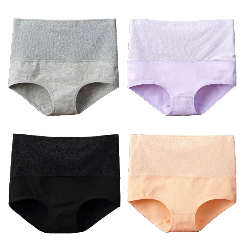 Underwear for Women Cotton High Waist Panties Tummy Control Briefs Ladies Panty Full Coverage Female Lingerie Stretch Underpants.