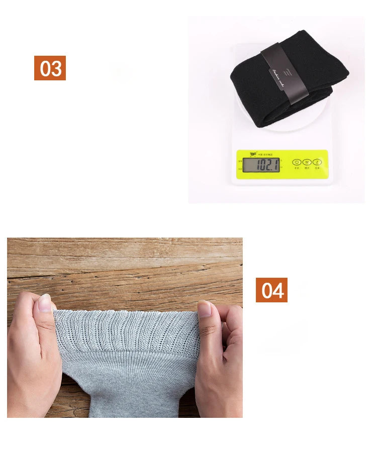 6PCS=3Pairs Men's Winter Compression Stocking Warm Hot Knee High Long Leg Terry Socks Warm Thicken Cover Calf Socks Size 38-44.