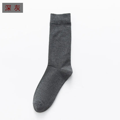 5Pairs New High Quality Business Casual Men Socks Black Men's Dress Long Socks Autumn Keep Warm Colorful Full Happy Socks Male.