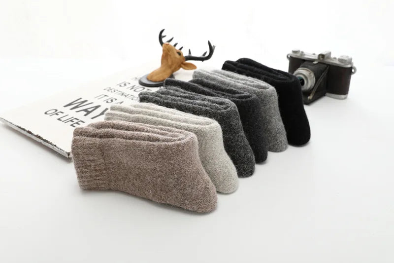 Super Thicker Solid Socks Merino Wool Rabbit Socks Snow calceta hombre skarpety meskie Warm Funny Happy Winter Male Men Socks.