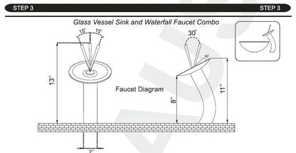 Kemaidi 14.6 ''Gold rundes Gefäß Waschbecken mit Wasserhahn Keramik Gefäß Waschbecken Waschbecken über Theke Gefäß Waschbecken