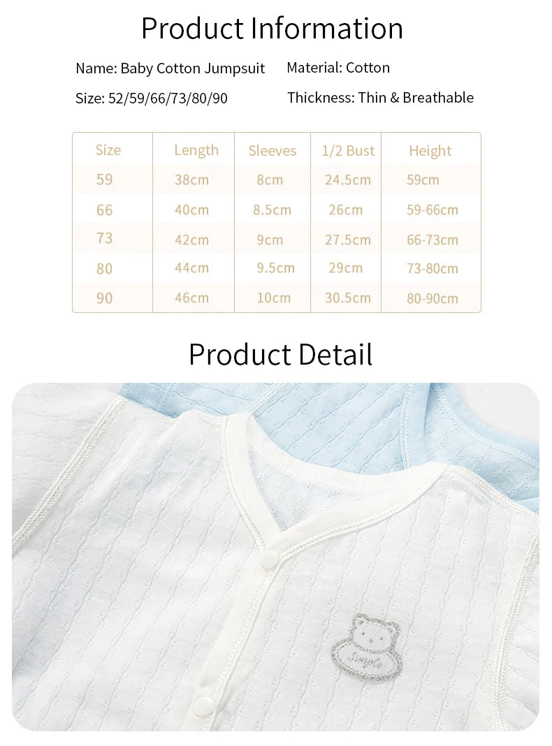 Neugeborenen Baby Bodys für Jungen Mädchen Sommer Dünne Outwear Casual Kurzarm Kleinkind Kinder Overalls Kinder Kleidung.