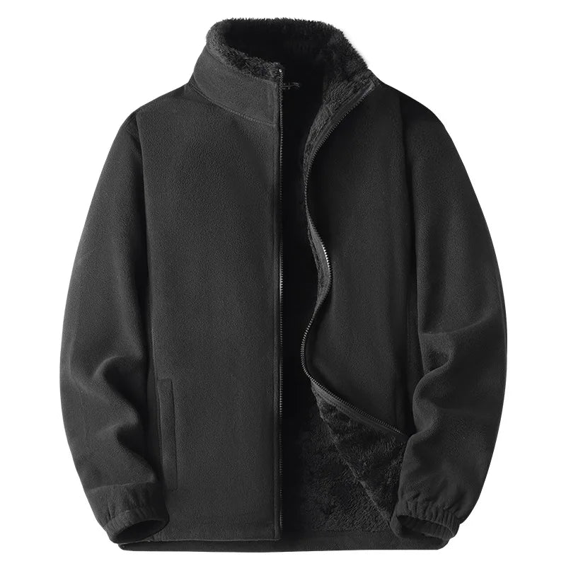 New Fleece Coat Polar Plush Lock Warm Men's and Women's Style Can Match Windproof.