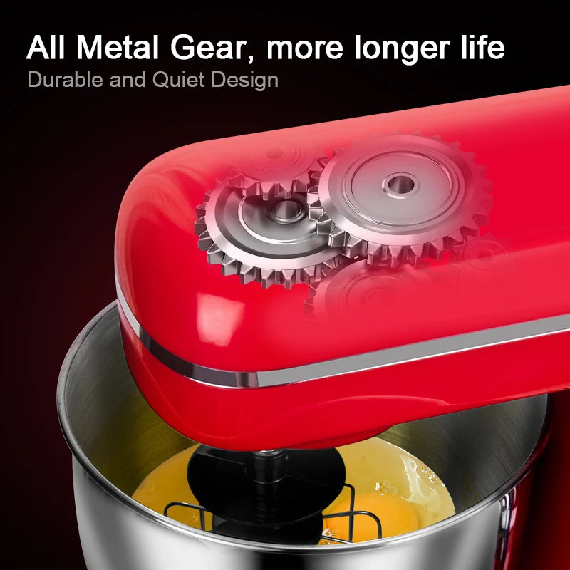 Kitchen Food Processor With Juicer Meat Grinder Chopper Stand Cream Egg Whisk Mixer  Blender Cake Dough Bread Maker Machine.