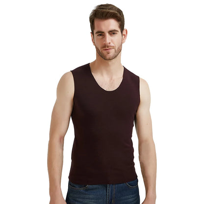 Warm Tank Tops Men Winter Thick Clothes Fitness Thick Heating Fiber Vest Male Sleeveless Tops Slim Casual Seamless Undershirt.