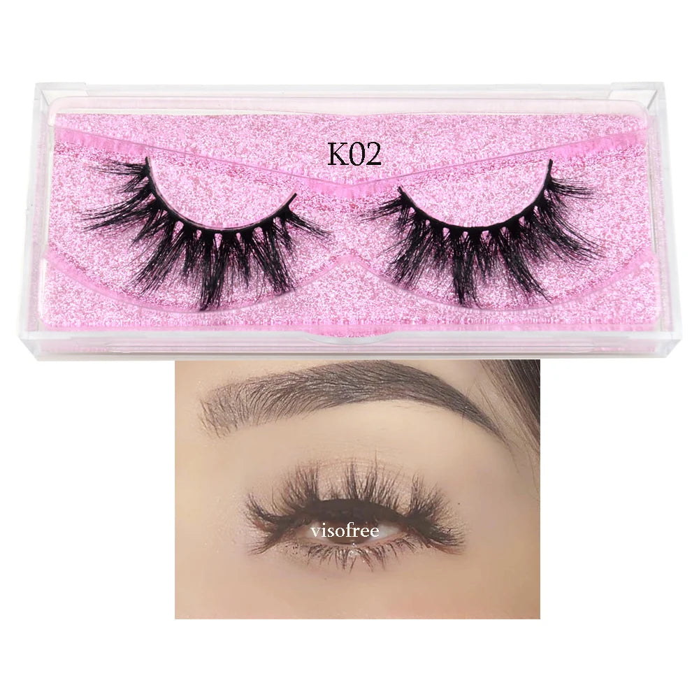 Mink Eyelashes Hand Made Crisscross False Eyelashes Cruelty Free Dramatic 3D Mink Lashes Long Lasting Faux Cils for Makeup Tools