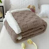 Ornate Jacquard Taffeta Comfort Blanket 100% Polyester Double-Layer Knitted Eco-Friendly Embroidered Pattern