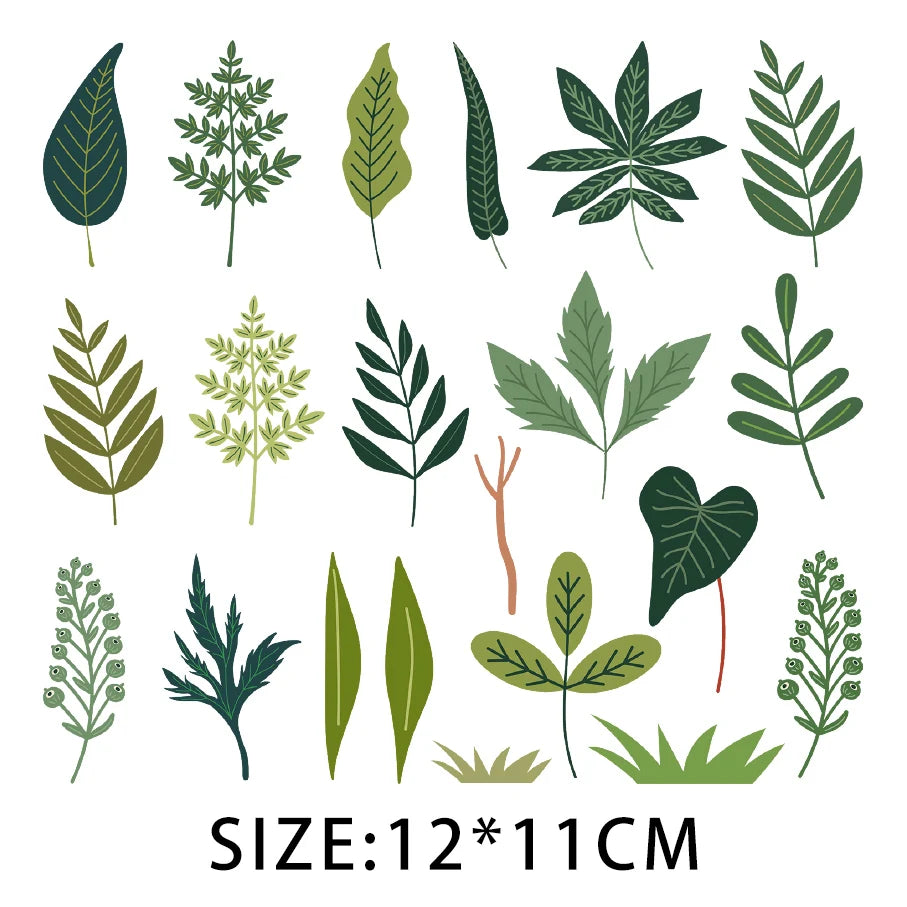 Cartoon Pflanze Blumen Aufkleber Wärmeübertragung PVC Patch Hitzeempfindliche Patches Bügelaufkleber auf Kleidung DIY Applikationen.