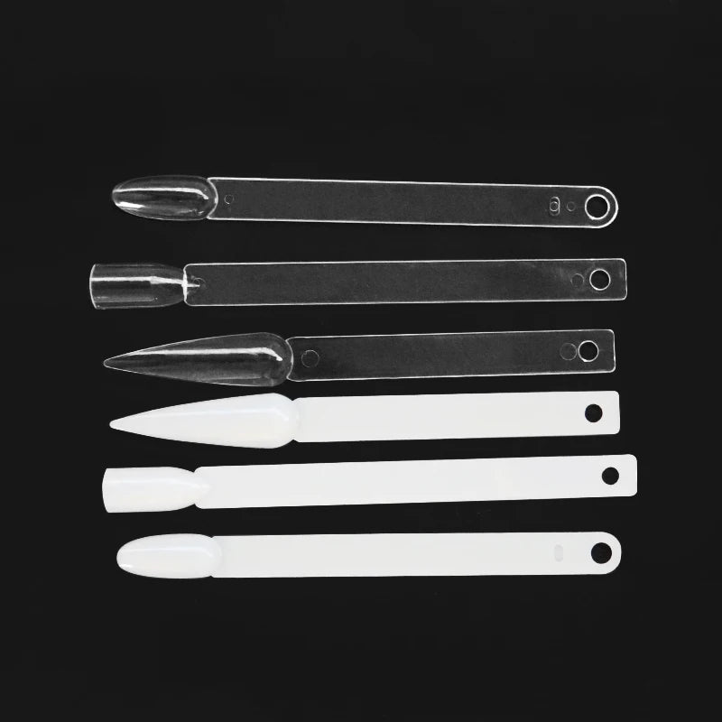80/50/20pcs Nail Display Sticks Nail Swatch False Nail Tips Nail Gel Polish Practice Clear Display Board for Nail Art Tools.