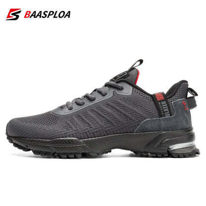 Men's Running Shoes Baasploa Male Sneakers Shoes Breathable Mesh Outdoor Grass Walking Gym Shoes For Men Plus Size 41-50