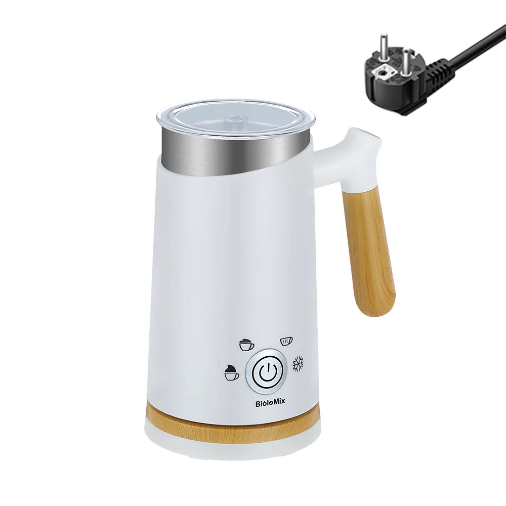 BioloMix NEW Automatic Hot and Cold Milk Frother Warmer for Latte, Foam Maker for Coffee, Hot Chocolates, Cappuccino