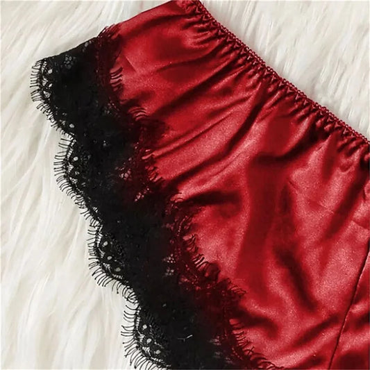 1 Set Unterwäsche Nachtwäsche Sets Lenceria Sling Bh Set Sexy Satin Dessous Sexy Perspektive Pyjamas.