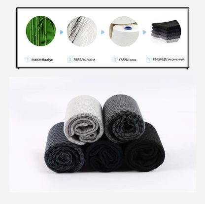 10 Pairs High Quality Bamboo Fiber Men's Socks Business Breathable Deodorant Compression Socks Men Long Big Size EUR 38-46.