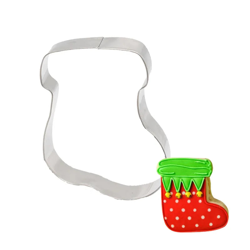 5Pcs/set Christmas Cookie Cutter Gingerbread Xmas Tree Mold Christmas Cake Decoration Tool Navidad Gift DIY Baking Biscuit Mould.