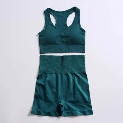 2pcs seamless hyperflex workout sport outfits for women sportswear athletic clothes gym Long Sleeve Crop Top High Waist Leggings