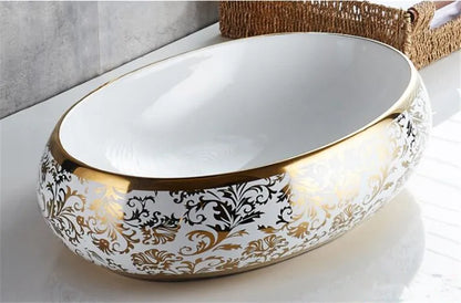 Kunst Keramik Bad Waschbecken Set Keramik Becken Platte Waschbecken Waschbecken Bad Wasserhahn Pop Up Becken Mischbatterie