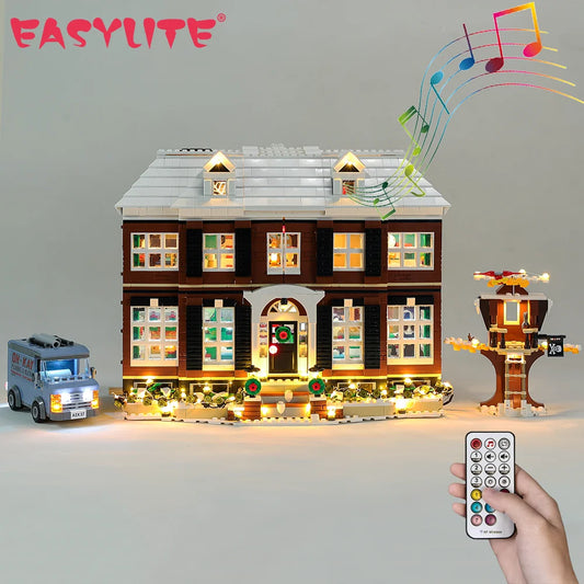 LED Light Kit For Christmas Gift 21330 Home Alone House Street View Building Blocks Bricks  Toy Lamp Set No Model RC Version.