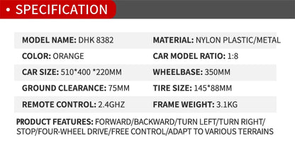 1/8 DHK Hobby 8382 Maximus Monster Truck Buggy Off-road Vehicle RC Electric Remote Control High-speed Racing 4WD RC Car DHK8382.