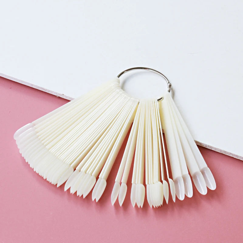 80/50/20pcs Nail Display Sticks Nail Swatch False Nail Tips Nail Gel Polish Practice Clear Display Board for Nail Art Tools.