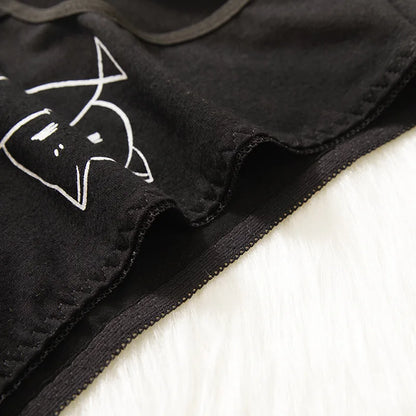 5Pcs/set Cotton Underwear Cute Cartoon Cat Panties for Woman Girl Soft Pantys Plus Size Breathable Briefs Female Sexy Lingerie.