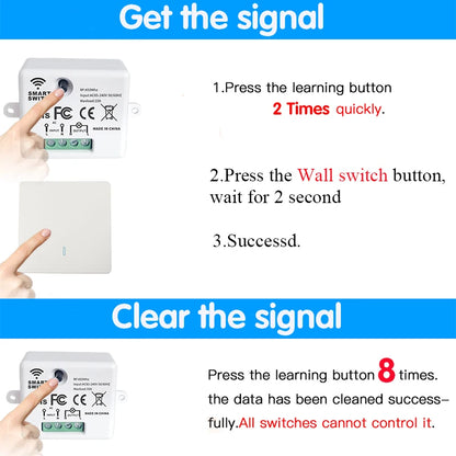 Wireless Smart Switch Licht 433 Mhz RF 86 Wand Panel Schalter mit Fernbedienung Mini Relais Empfänger 220 V Hause led Licht Lampe Fan.