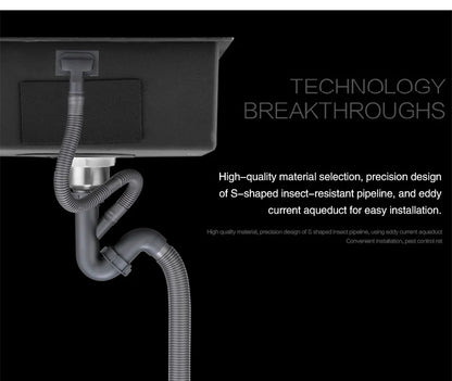 Rose Gold Kitchen Sink Nanometer Technology Gold 4mm thickness 304 Stainless Steel Manual Sink Single Bar Counter Kitchen Sink