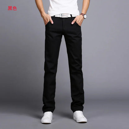 2022 Spring summer New Casual Pants Men Cotton Slim Fit Chinos Fashion Trousers Male Brand Clothing 9 colors Plus Size 28-38.