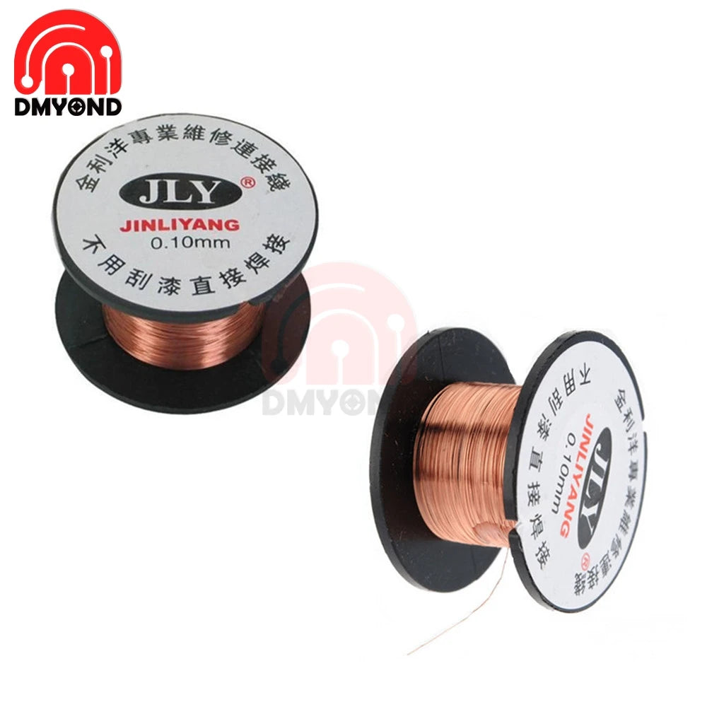 0.1mm Cable Copper Solder Soldering Wire Enamelled Notebook Motherboard Maintenance Cable Wire Assemblies for PCB Mobile Phone.