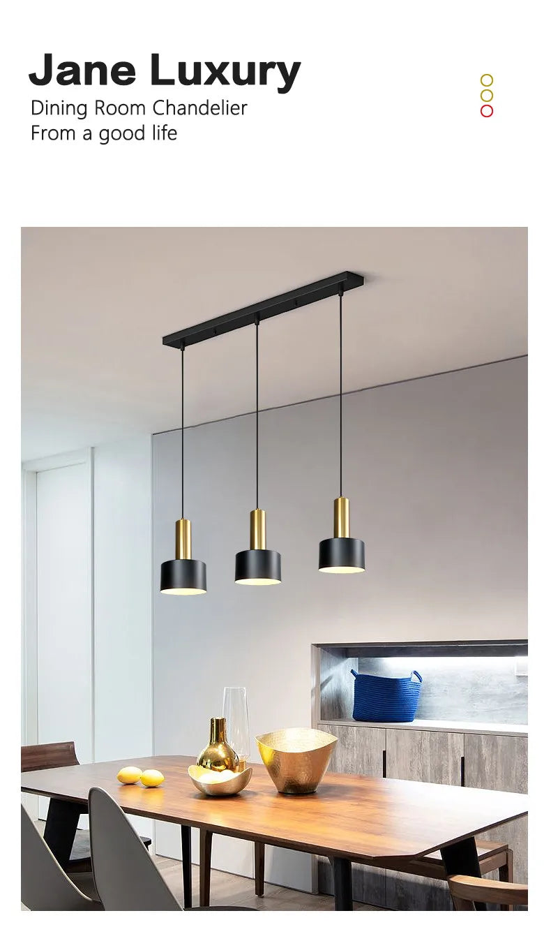 Minimalistischen esszimmer kronleuchter, moderne Nordic lampe, licht luxus wohnzimmer lampe, lange esstisch, bar tisch lampe.