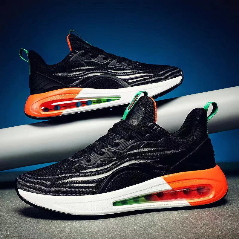 Y 39-44 Men's New Air-cushioned Mesh Casual Shoes with Thick Soles to Increase the Height of Running Sneakers