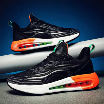 Y 39-44 Men's New Air-cushioned Mesh Casual Shoes with Thick Soles to Increase the Height of Running Sneakers