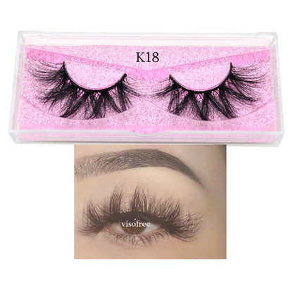 Mink Eyelashes Hand Made Crisscross False Eyelashes Cruelty Free Dramatic 3D Mink Lashes Long Lasting Faux Cils for Makeup Tools
