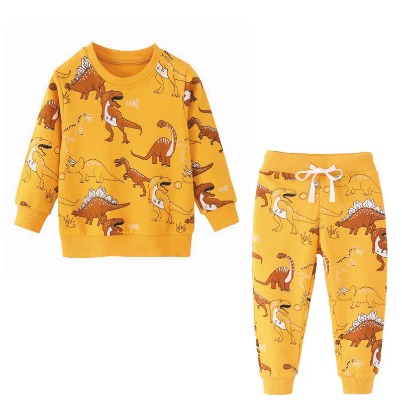 Little maven Spring Suit for Boys Clothing Sets Animal Elephant Boys Boutique Outfits 4Years Kids Clothes Cotton Sweatshirt Pant.