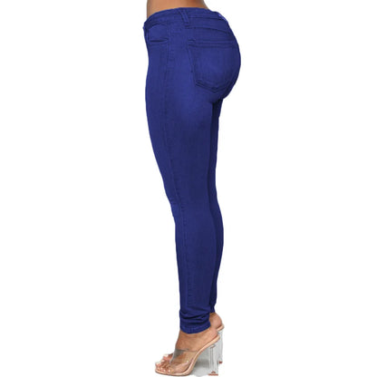 XS-6Xl High Waist Stretch Skinny Pencil Jeans Pants Women Plus Size Denim Trouser.