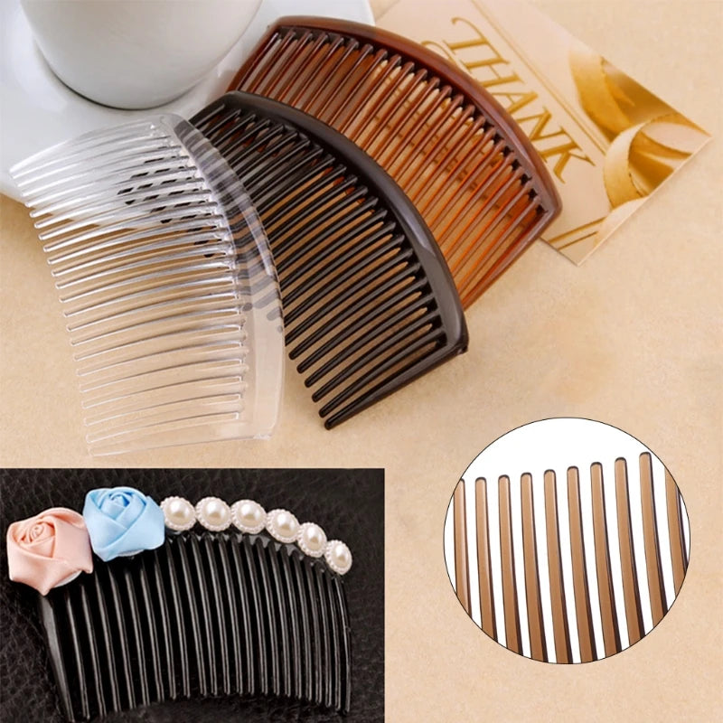 5Pcs/Set Handmade Comb 23 Tooth Plastic Headwear Hair Accessories Women DIY Clip.