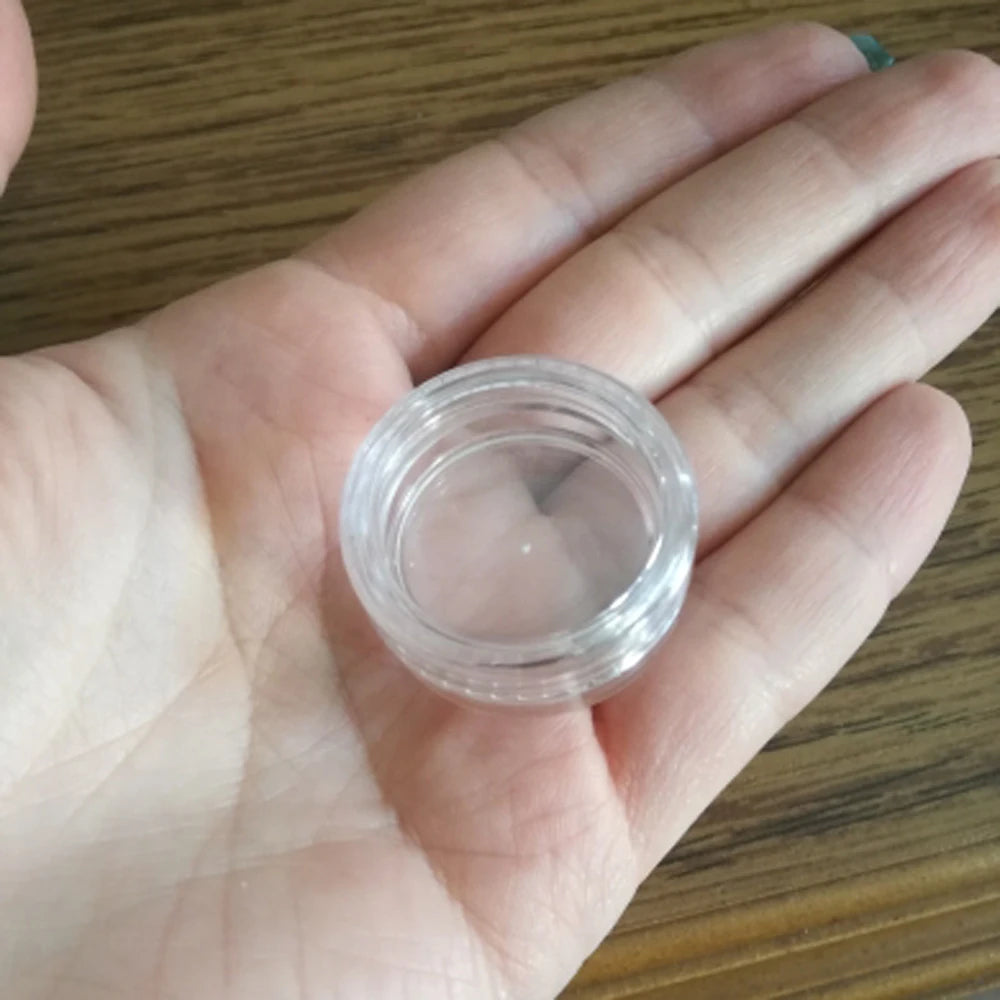 100PCS 3G Transparent Cream Jar, 3CC Mini Empty Clear Sample Container,Empty Cosmetic Containers Recipientes de Plastico.