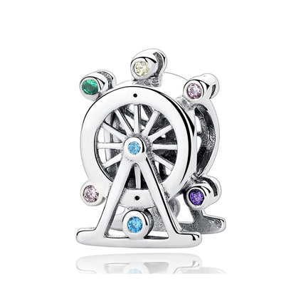 Original 925 Sterling Silver Charms Love Travel London Bus Suitcase Paris Beads Fit Brand Bracelets Necklaces Women DIY Jewelry