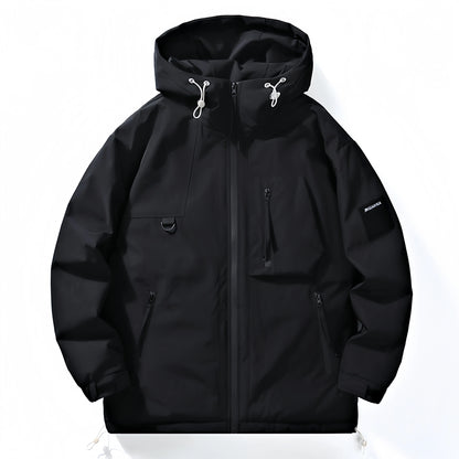 Wholesale Unisex Jackets, Outdoor Winter Waterproof Sports Waterproof Hooded Hiking Casual Zipper Multi Pocket Men's Down Jacket.