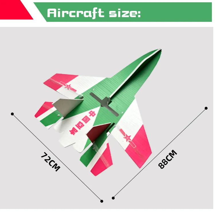 Fixed Wing Model Su27 RC Airplane With Microzone MC6C Transmitter with Receiver and Structure Parts For DIY F22 RC Aircraft.