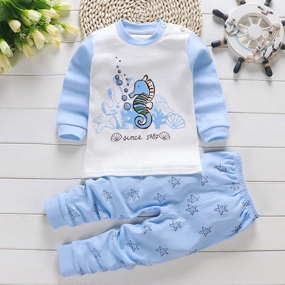2024 frühling Herbst Neue Baby Kleidung Set Cartoon Baumwolle Baby Jungen Kleidung Mädchen Anzug Set 0-3 Jahre Baby kleidung