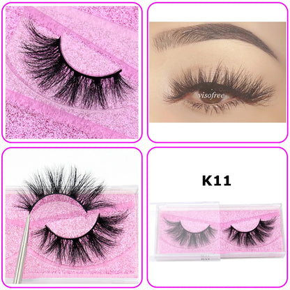 Mink Eyelashes Hand Made Crisscross False Eyelashes Cruelty Free Dramatic 3D Mink Lashes Long Lasting Faux Cils for Makeup Tools