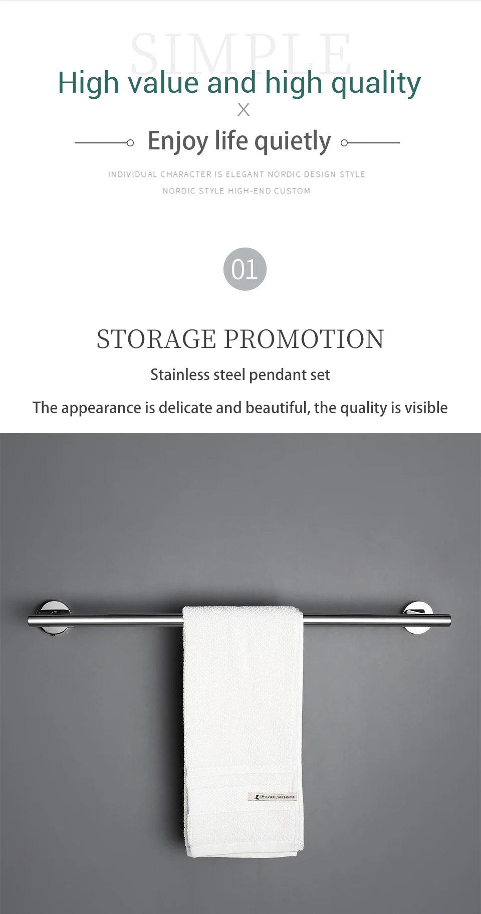 BagnoLux Edelstahl Chrom Schöne Wand Haken Wc Papier Halter Handtuch Ring Bar Selbst-Adhesive Bad Zubehör