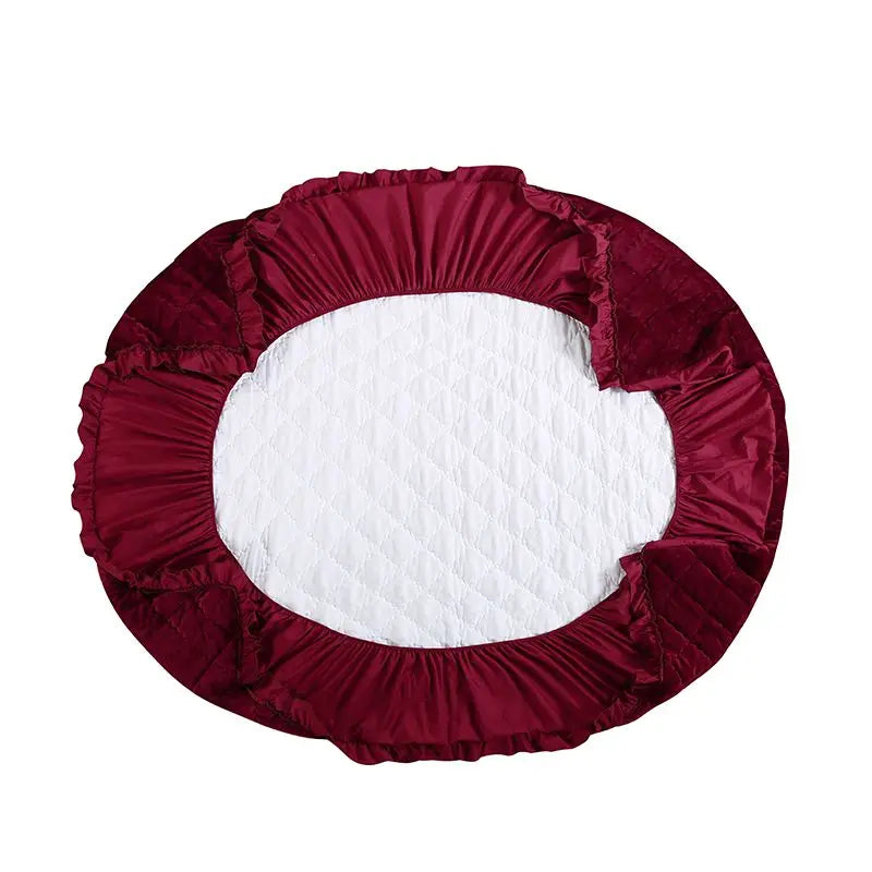 Fashion Flannel Bed Fitted Sheet Quilted Mattress Cover Soft and Comfortable Lace Fit Elastic Band Bed Sheet.