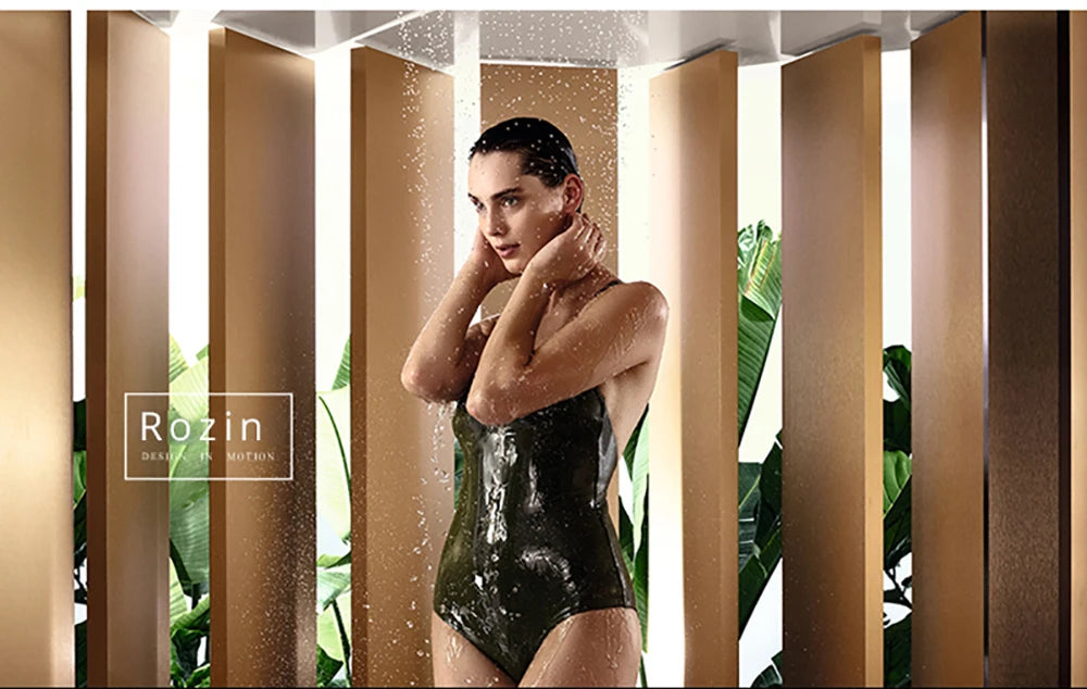 Chrome Rainfall Shower Faucet Set Bathroom Stainless Steel Wall Mounted Concealed 16 Inch Shower System Hot Cold Water Mixer Tap