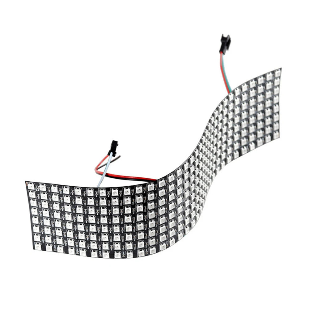 WS2812B RGB LED Digital Flexible Individuell adressierbare Panel Licht WS2812 8x8 16x16 8x32 Modul Matrix Bildschirm DC5V