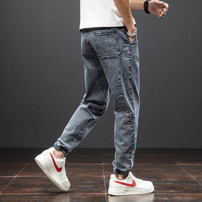 Frühling Sommer Schwarz Blau Cargo Jeans Männer Streetwear Denim Jogger Hosen Männer Baggy Harem Jean Hosen Plus Größe.