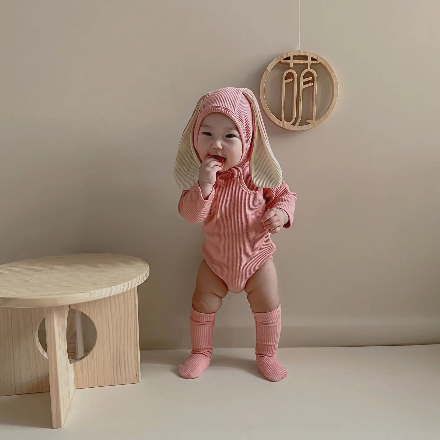 4PCS Sommer Infant Neugeborenes Baby Jungen Mädchen Bodys Niedlichen Hasen Ohr Bodys Hut und Schwänze Baby Kleidung Overall Outfits.