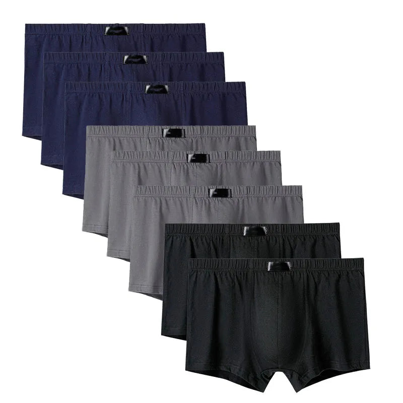 8PCS Herrenhöschen Man Undrewear Boxershorts Herren Innen Atmungsaktiv Große Größe 100% Baumwolle