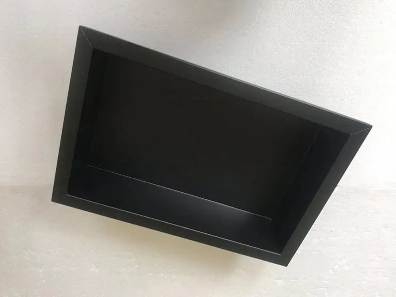 Schwarzer Aufbewahrungsschrank für Badezimmer, verdeckter integrierter Wandschrank, Nische, Edelstahl, Hotel-Wandschrank, Toilette